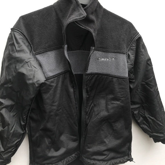 Columbia Sz S Jacket Nylon Fleece Black Gray - Picture 5 of 8